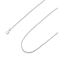 925 Sterling Silver Ball Bead Chain Necklace 1.5mm B69689
