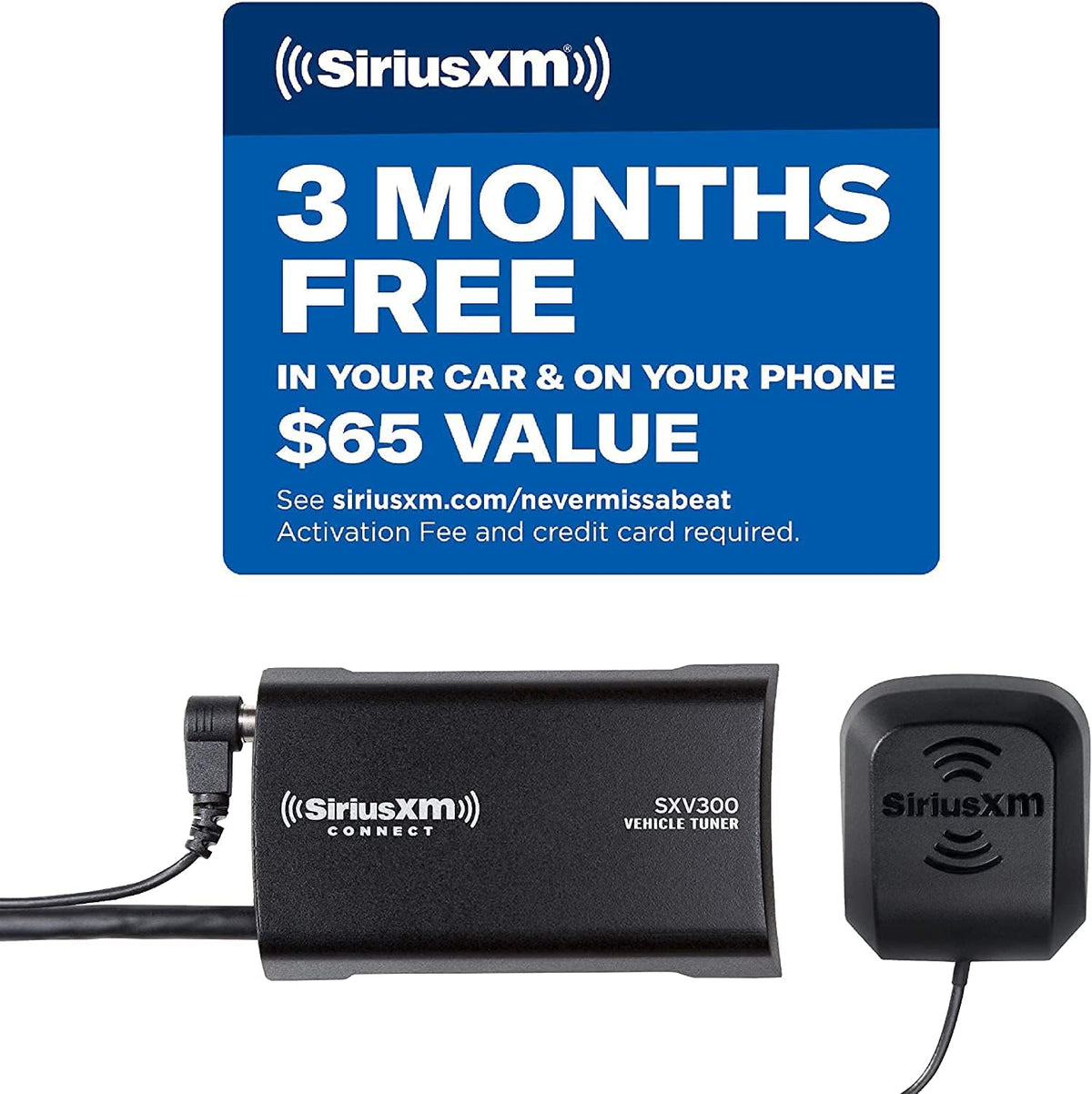 Satellite Radio Vehicle Tuner Kit and Backup Camera Bundle C7546