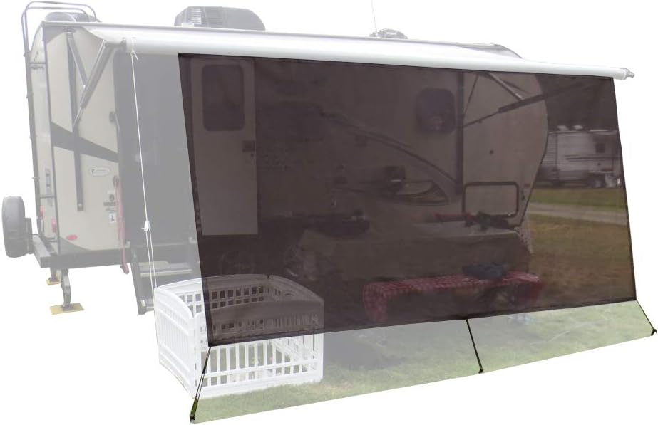 Gray Mesh RV Awning Sunshade Screen 8'X12'3'' M9564