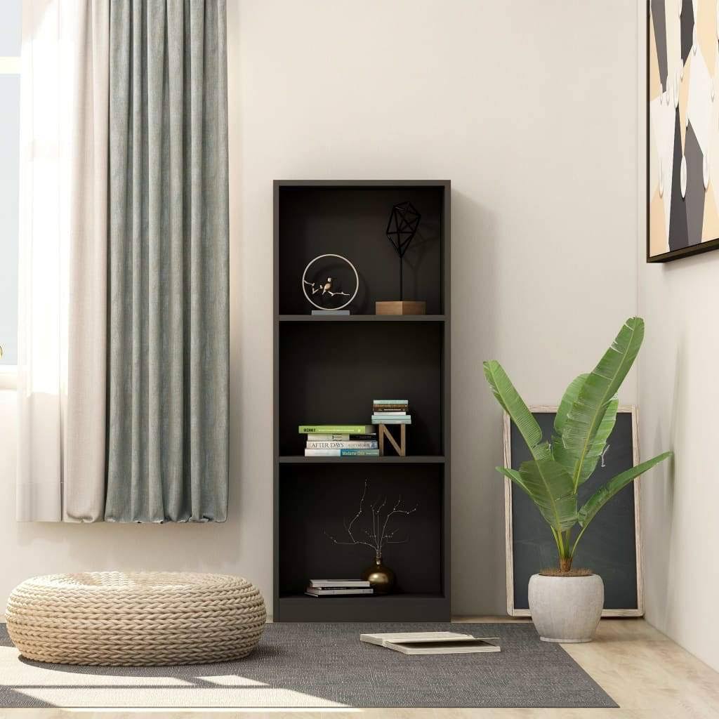 5-Tier Chipboard Book Cabinet Concrete Gray Q142