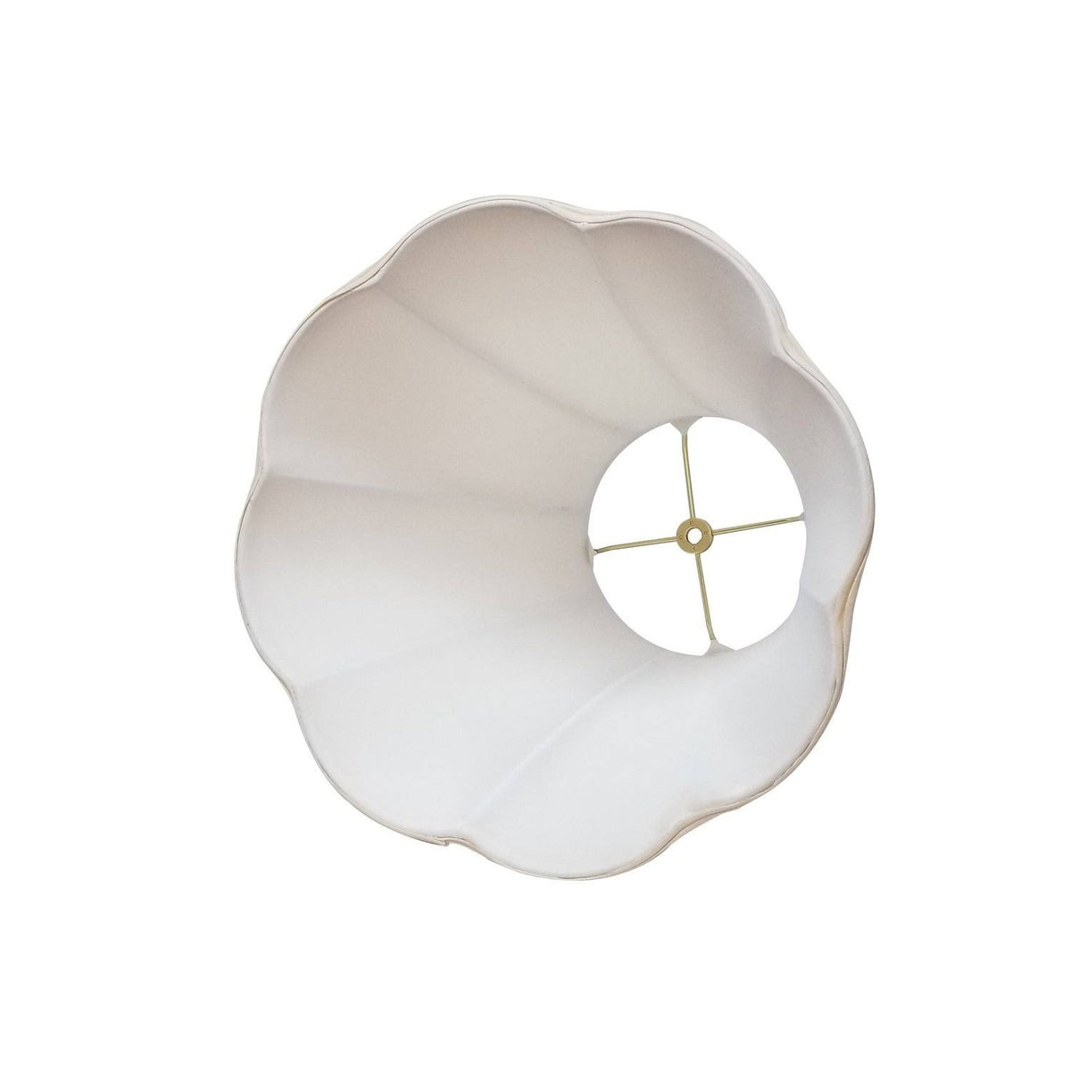 Beige Scallop Bell Lamp Shade, 10 x 20 x 15.5 N5121