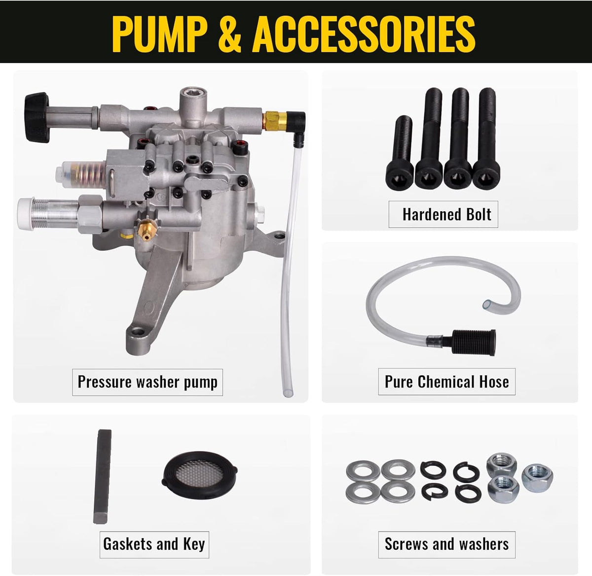 Vertical 3200 PSI Pressure Washer Pump with 7/8 Shaft 2.4 GPM U36678