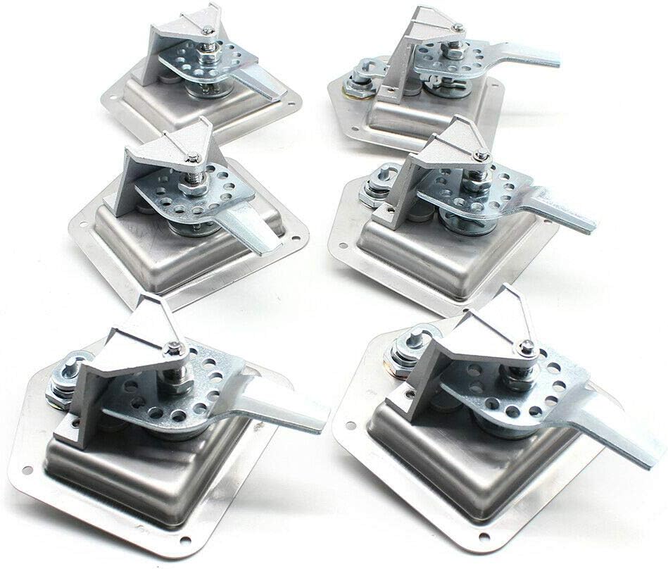 6Pcs Stainless Steel T-Handle Lock Tool Latch with Keys E37365