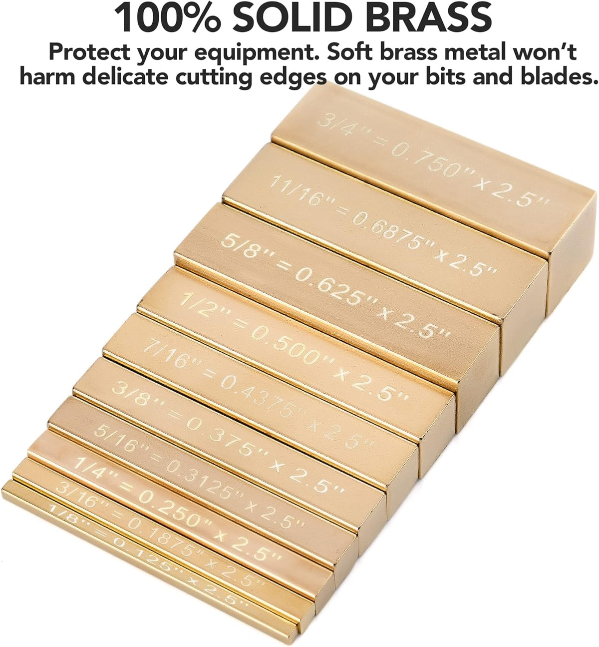 10 Brass Setup Blocks Height Gauge Woodworking Tools S77697