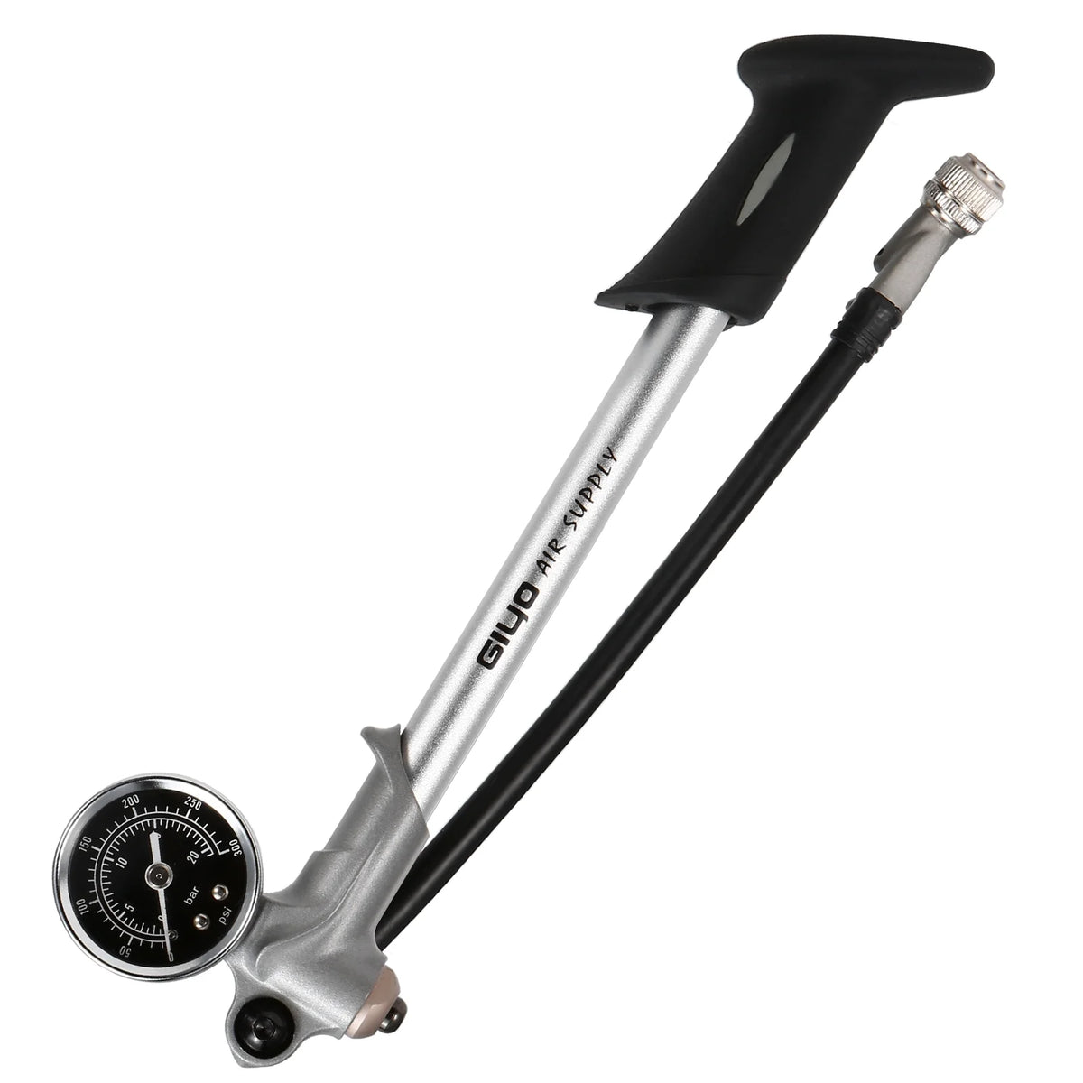 300PSI Front Fork Suspension Pump with Gauge Lever Lock Schrader Valve R706