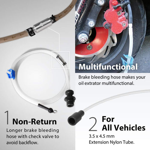 10.5 Liter Pneumatic/Manual Oil Extractor/Vacuum Pump Oil Changer with Brake Fluid Hose O958514