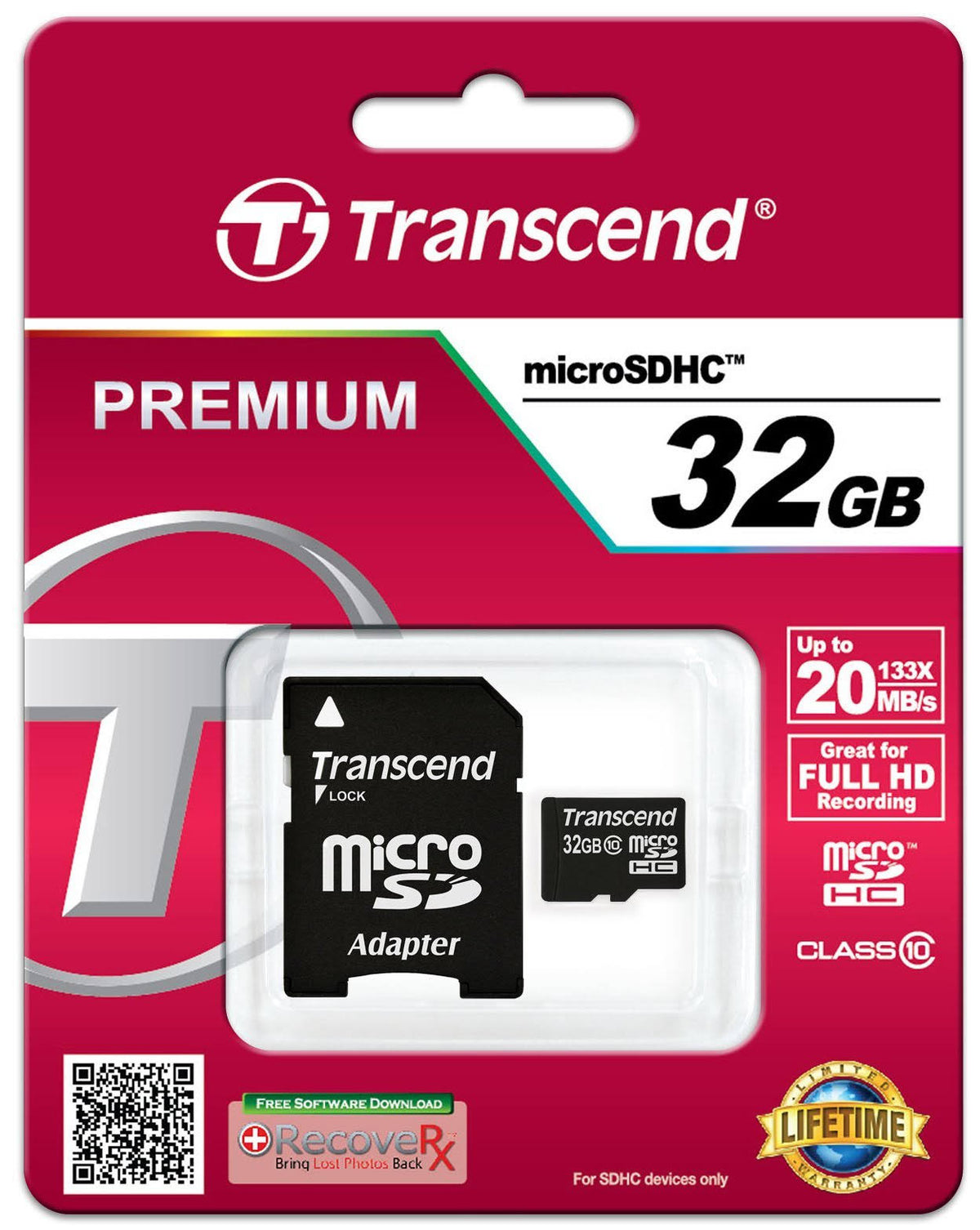 32GB microSDHC Class10 Memory Card with Adapter B920