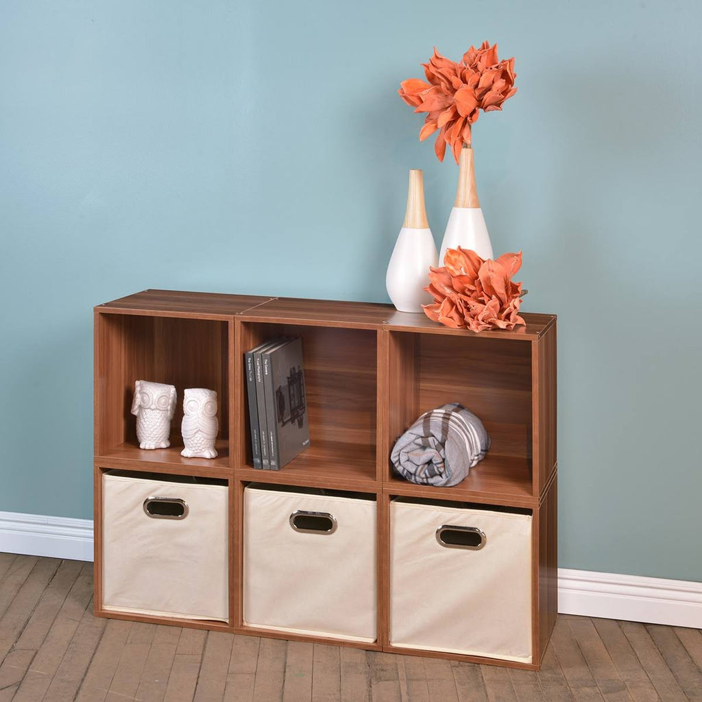 6 Cubes and 3 Canvas Bins Storage Set D6922