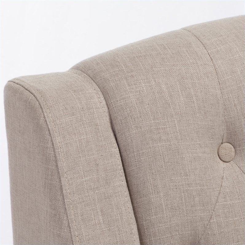 Beige Club Chair and Ottoman O307