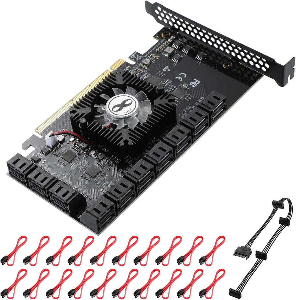6 Port PCIe SATA 3.0 Card with 6 SATA Cables and Low Profile Bracket I984374