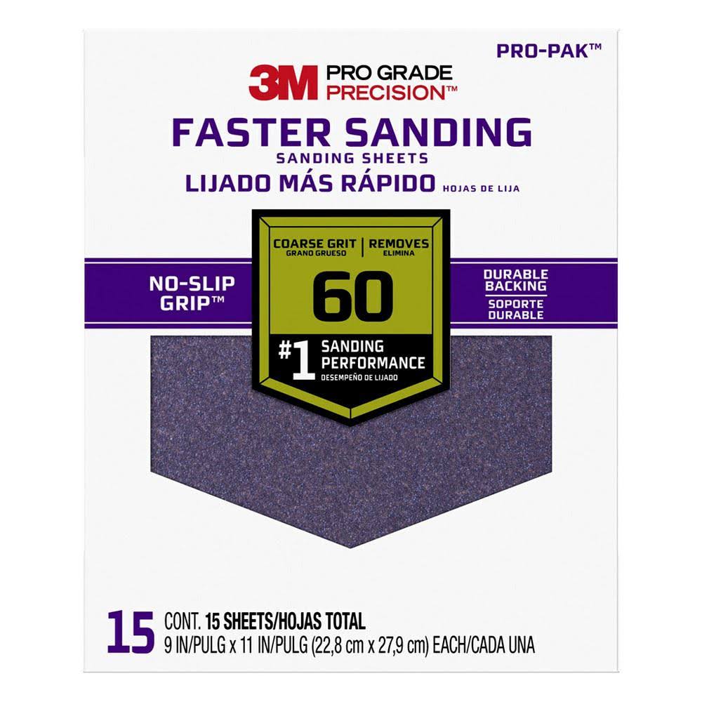 60 Grit Coarse Sanding Sheets, 9 in. x 11 in. I885
