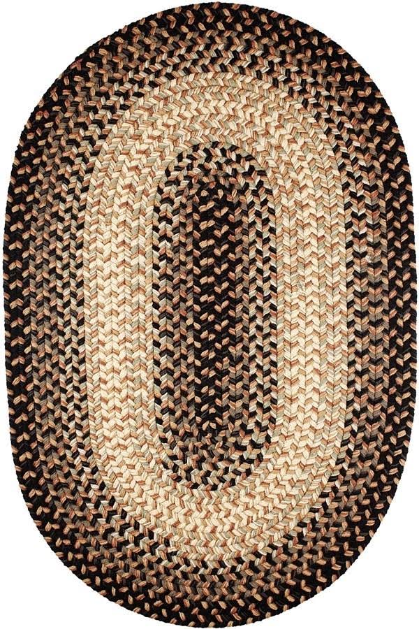 Charcoal Oval Braided Rug Z158521