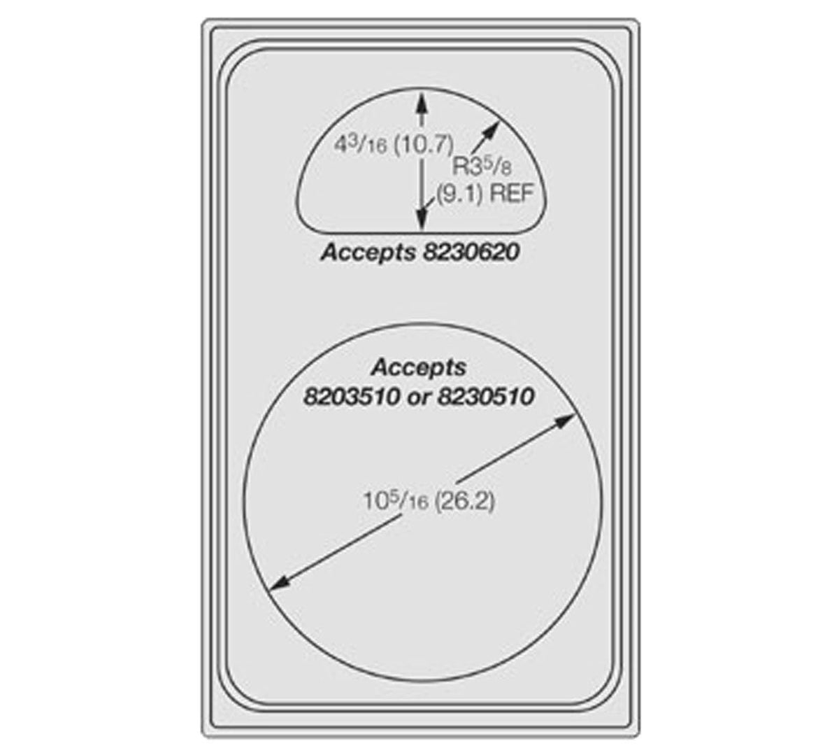 Template for 1 Casserole & 1 Half Oval Decorative Pan V178776