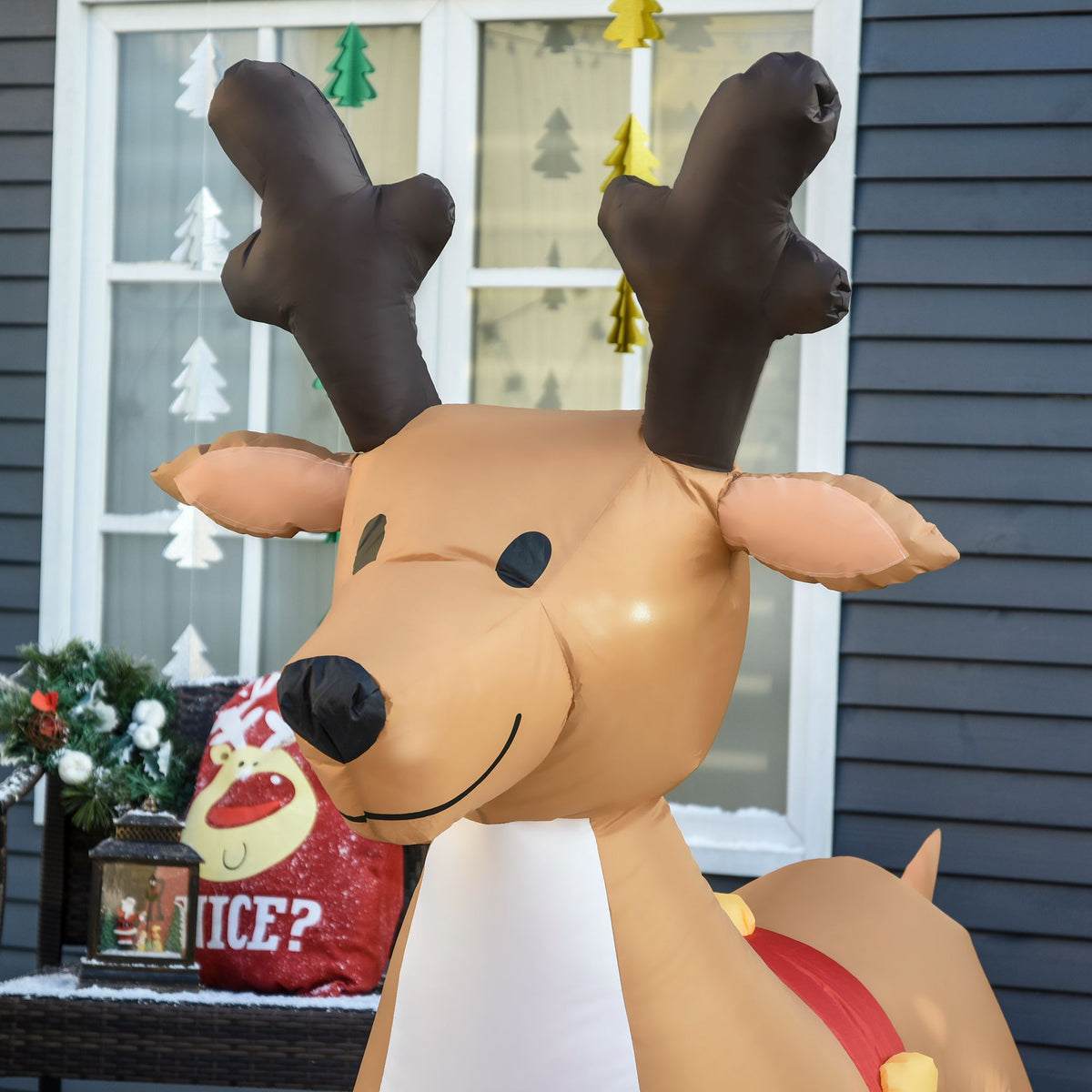 Reindeer Christmas Yard Inflatable with LED Lights V252
