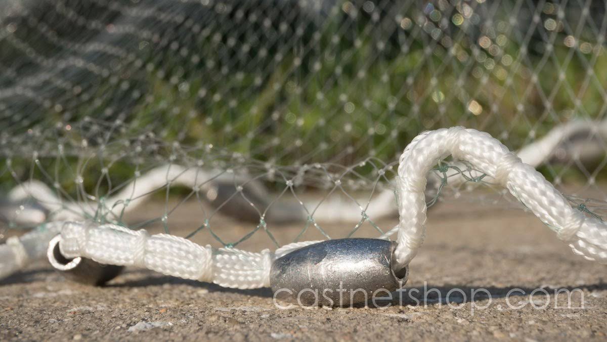 7& Spreader Cast Net 5/8 inch Mesh Clear Mono 1.5 lb Lead Wts Q3788