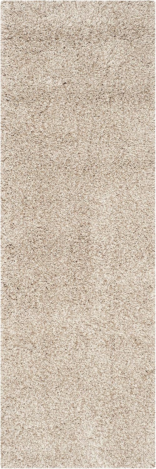 Beige Plush 2-inch Thick Runner C40498