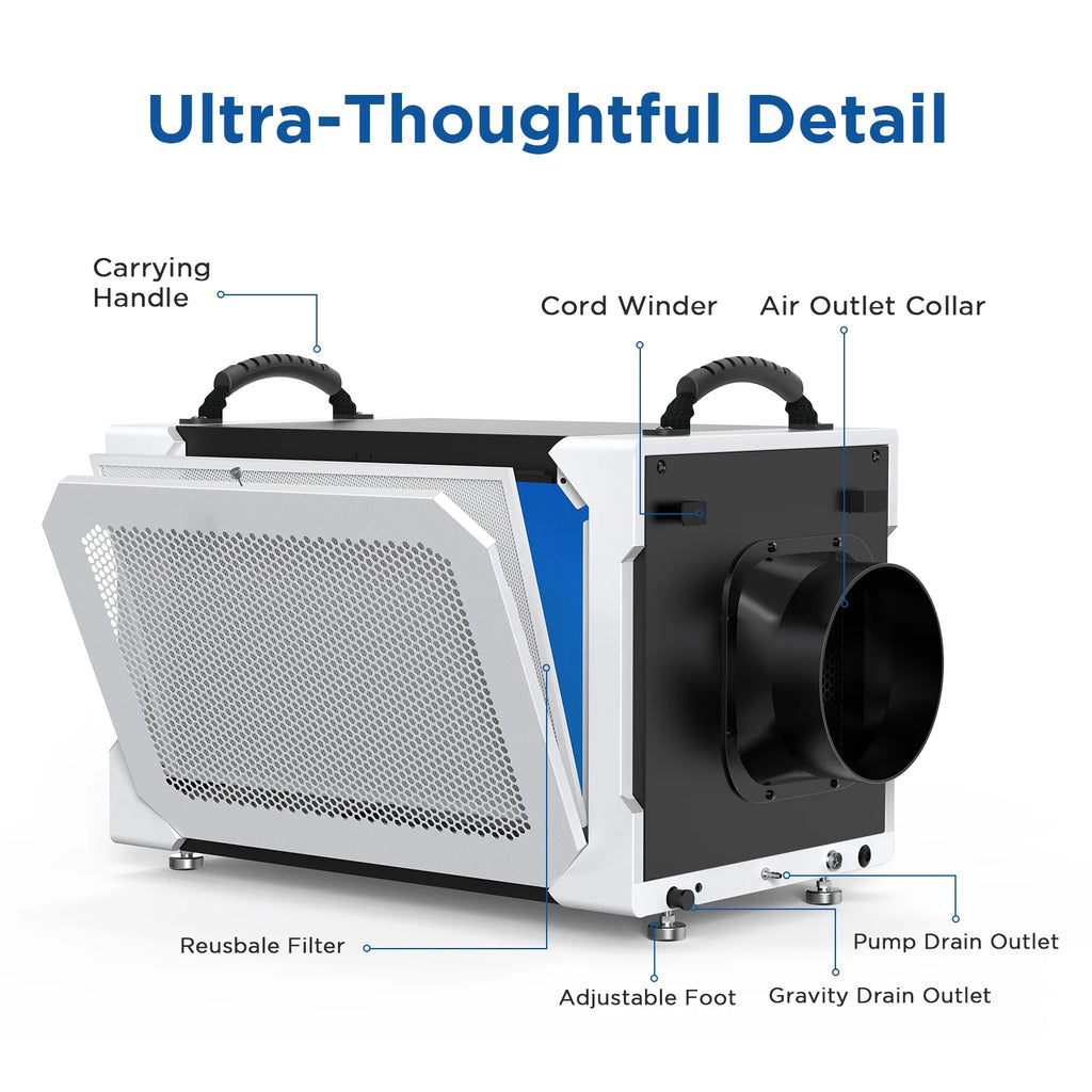 235 Pints Commercial Dehumidifier with Pump and Drain Hose U525853