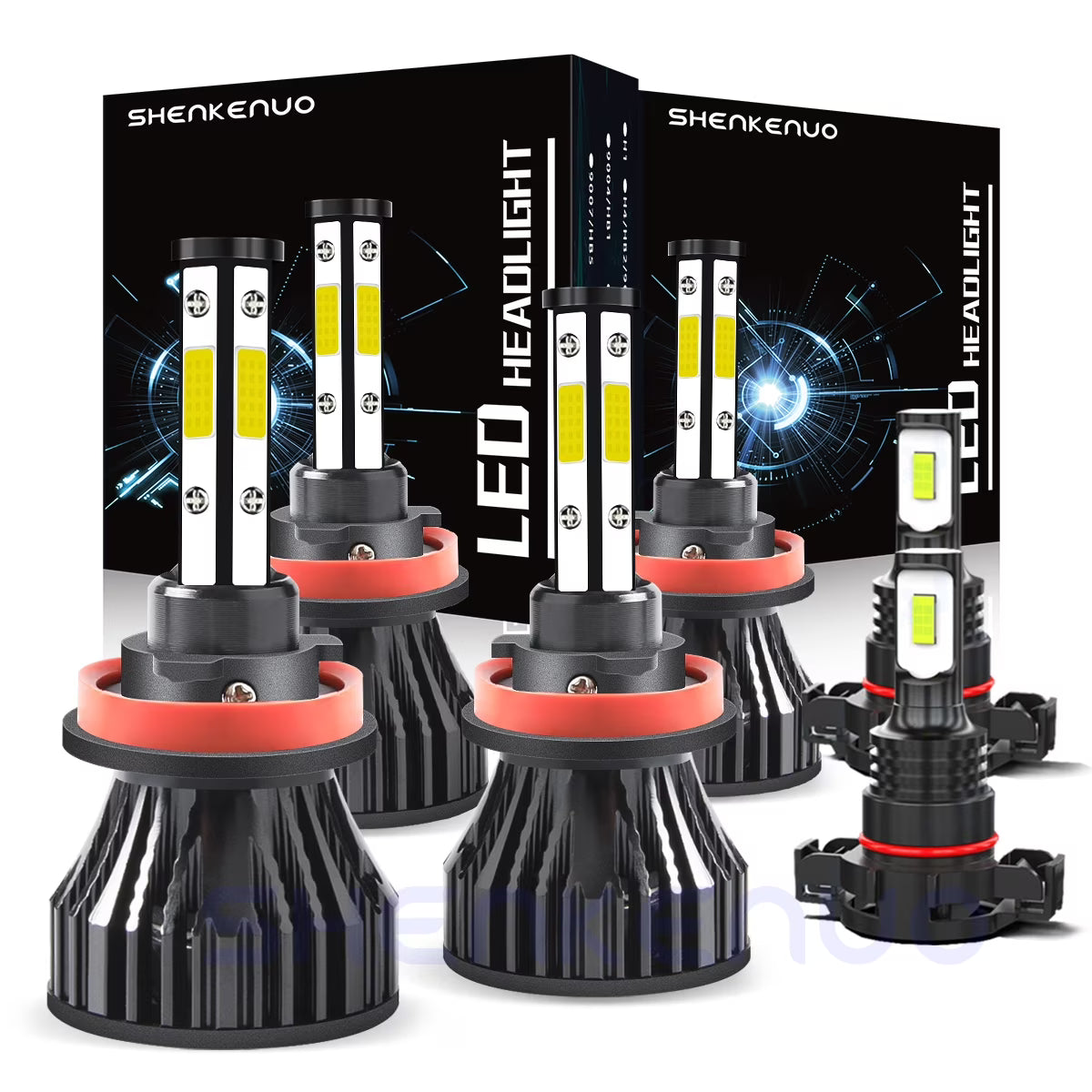 2011-2019 Dodge Grand Caravan LED Headlight Bulbs h9 h11 High Low Beam Fog Lights 6x Bulbs Combo I835165