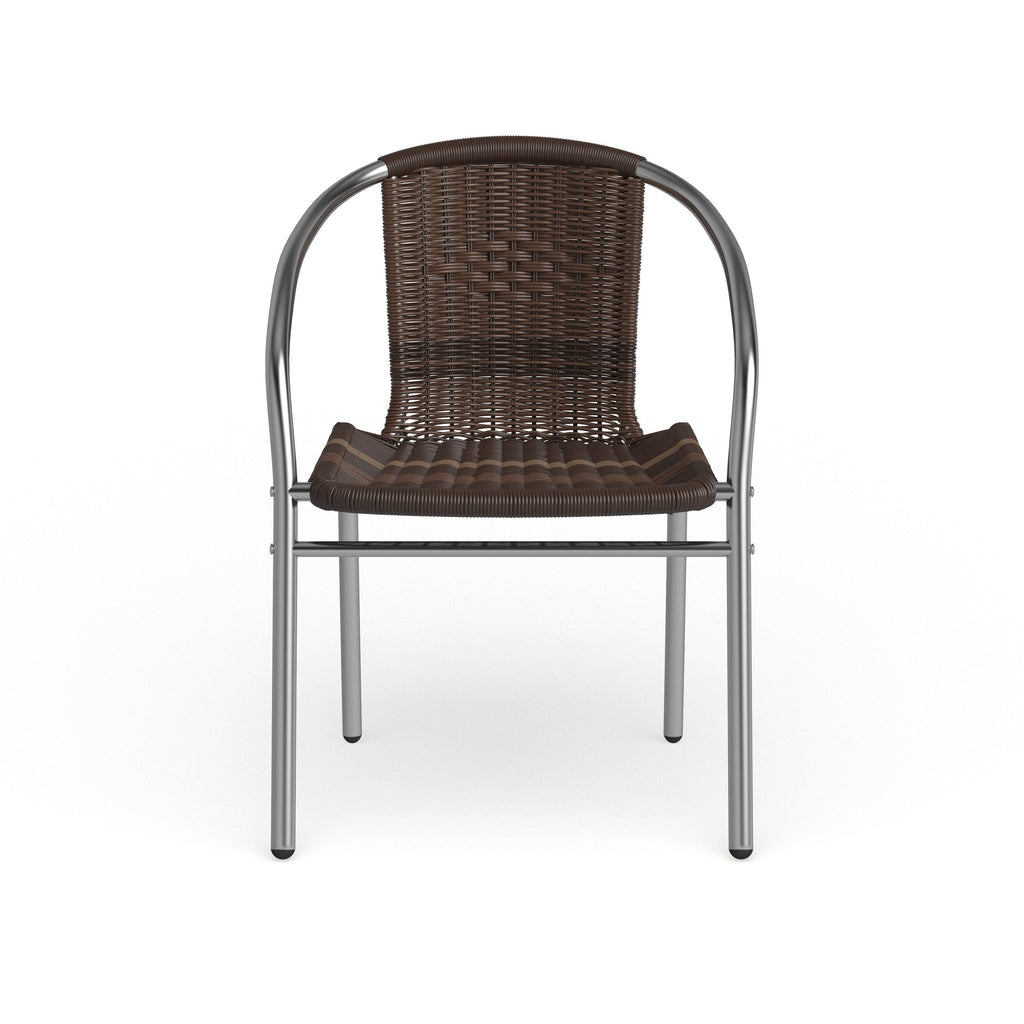 Aluminum and Rattan Stack Chair Z77931