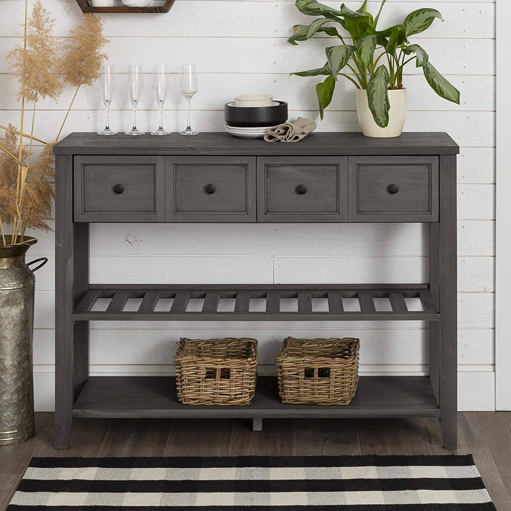 Solid Wood 2-Drawer Buffet W429