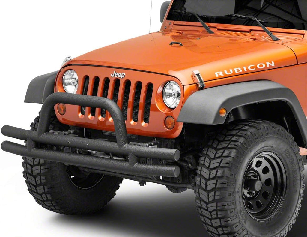 Textured Black Tubular Front Bumper D350367