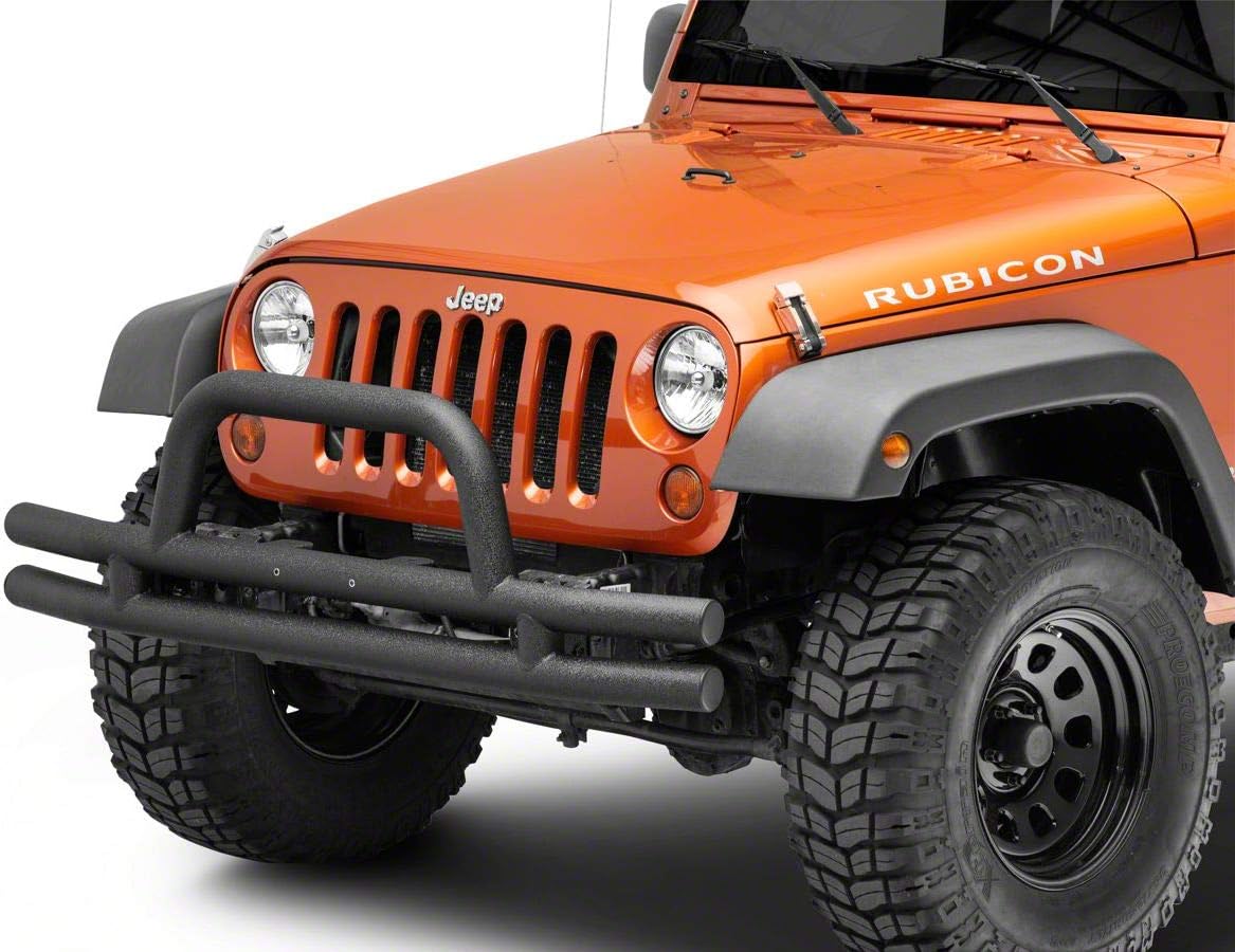 Textured Black Tubular Front Bumper D350367