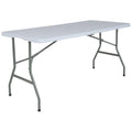 Granite White Plastic Folding Table D11999