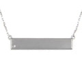 Silver Diamond Bar Necklace (16+2") J982059