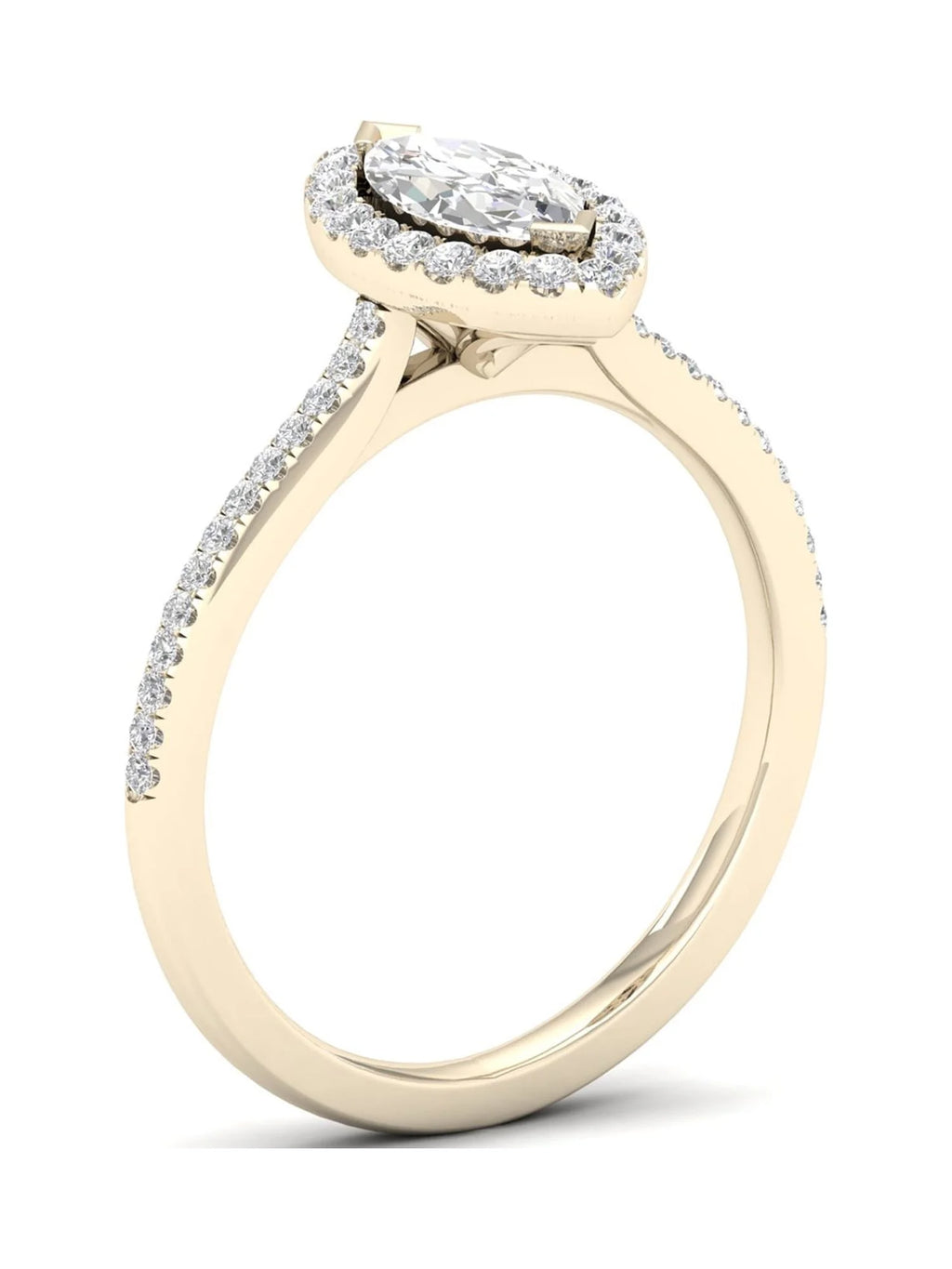 10k Yellow Gold Halo Ring B2862