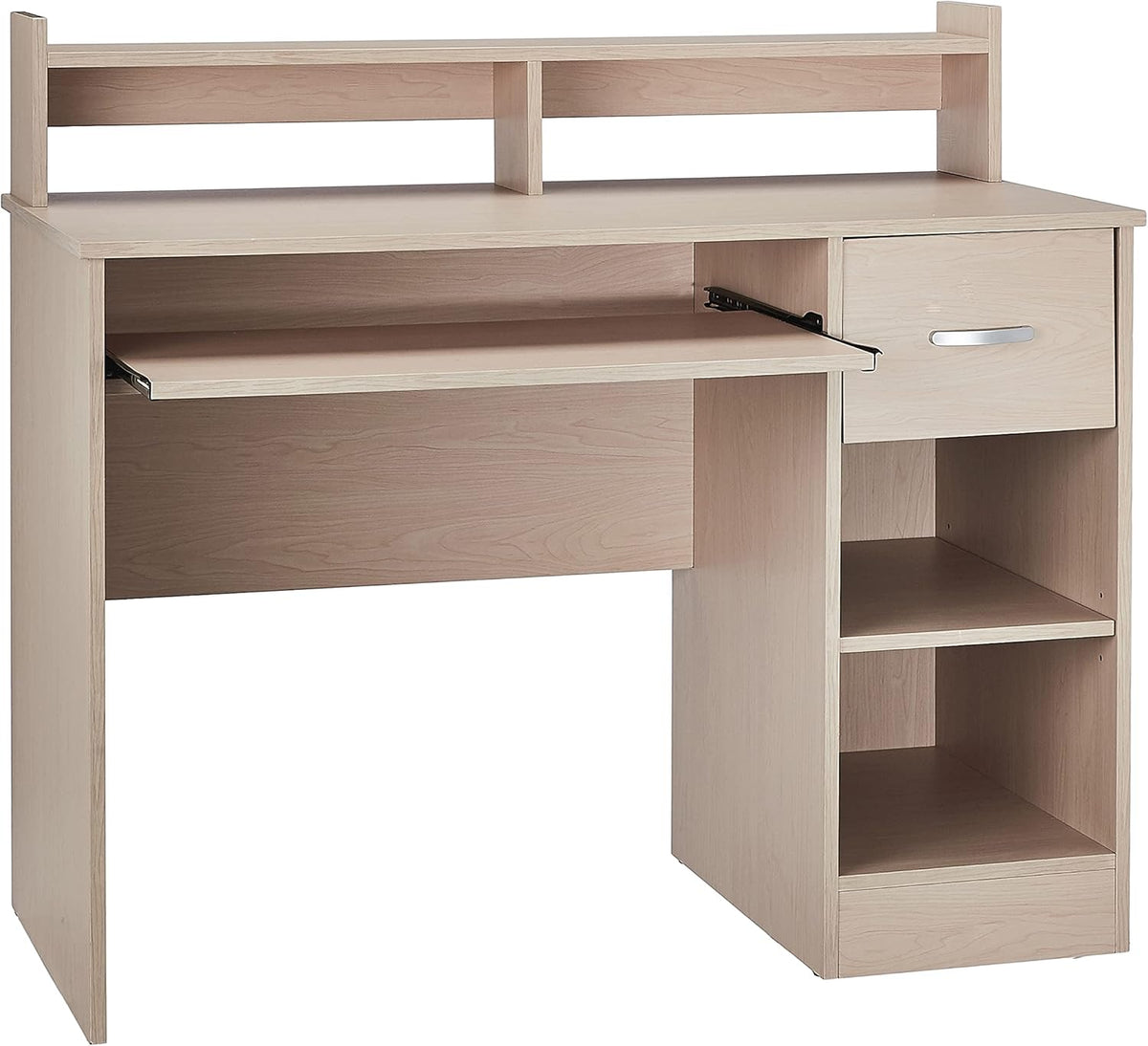 White Computer Desk with Keyboard Tray E78834