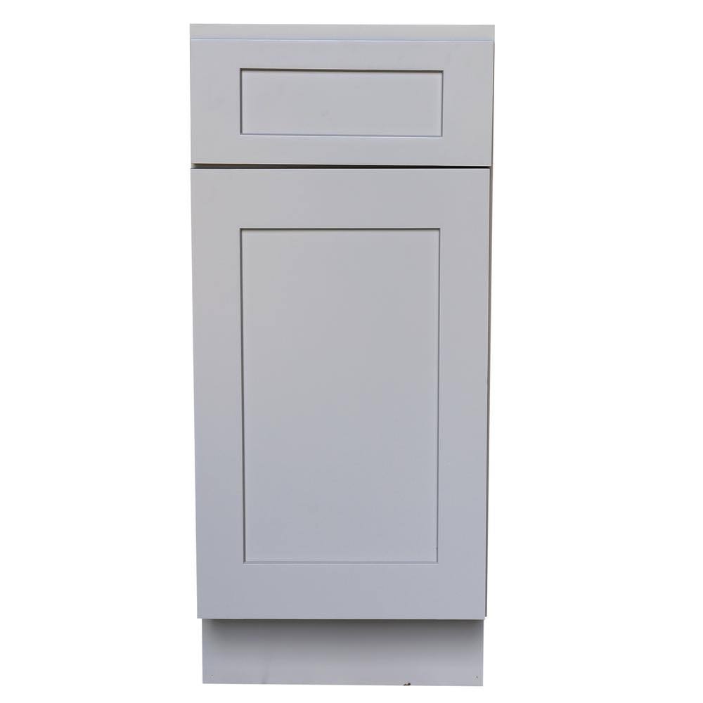 Gray Shaker Base Cabinet with 1 Door and 1 Drawer N3106