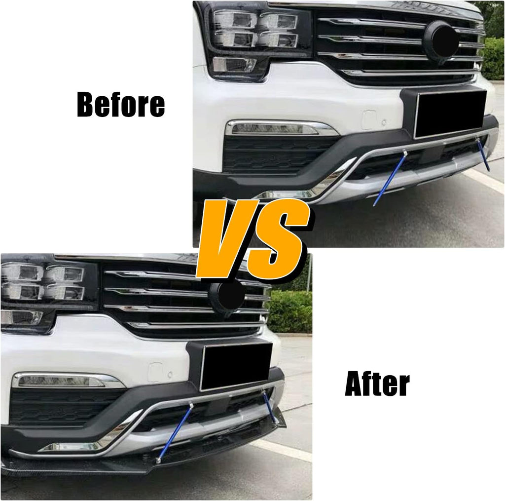 Gloss Black 3pcs/Set ABS Front Bumper Lip Splitter U60067