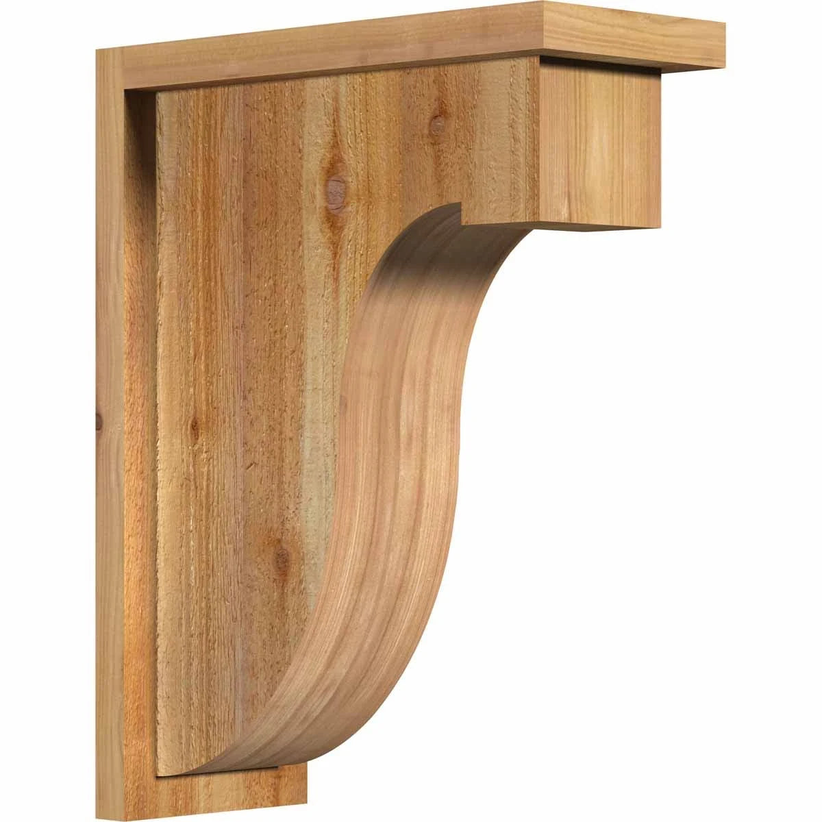 Rough Sawn Corbel with Backplate, Western Red Cedar P961