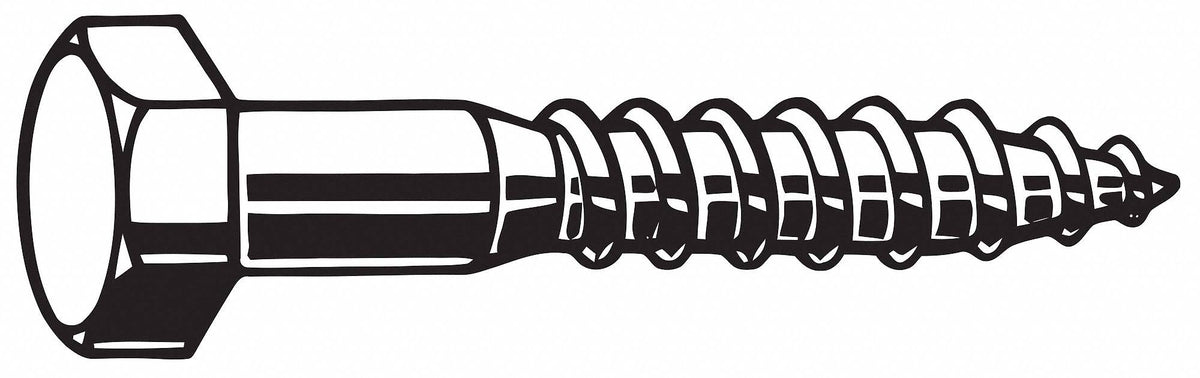 Hex Lag Screw, 5/16In, 5In, Zinc, pk250 H21770