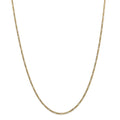 14kt Yellow Gold 1.8mm Flat Figaro Chain 20 inch Lobster Clasp J405