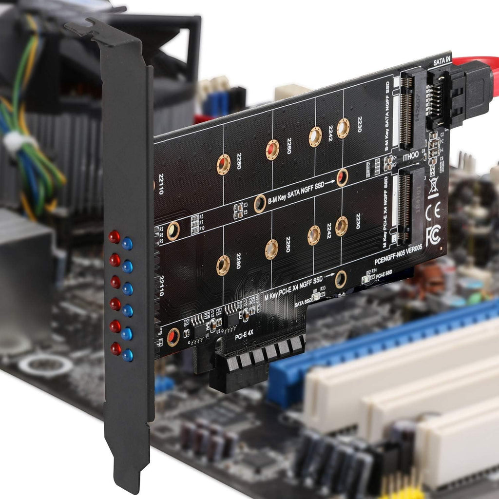 M.2 SSD to PCIe 3.0 X4 Adapter Card with Low Profile Bracket X286127