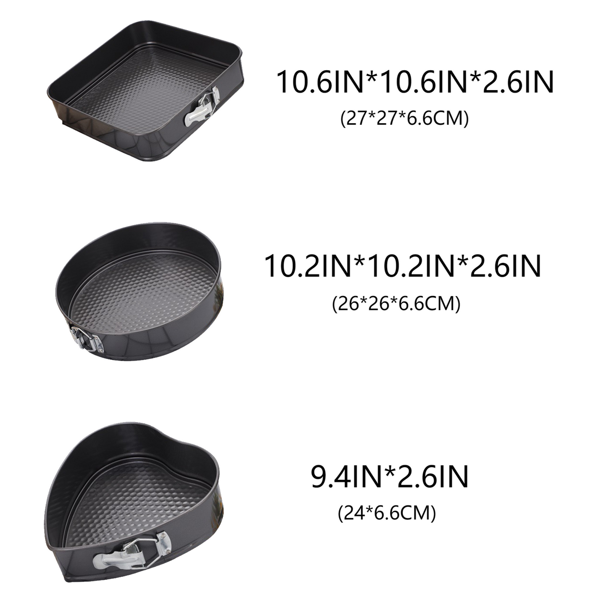 10 Inch Nonstick Cake Pan Set of 3 B2898