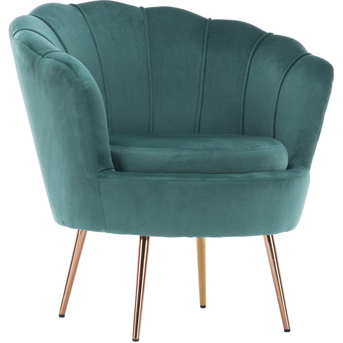 Dark Green Tufted Accent Chair with Gold Legs U488183