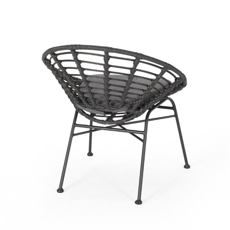 3 Piece Outdoor Acacia Wood Conversation Set in Gray U350