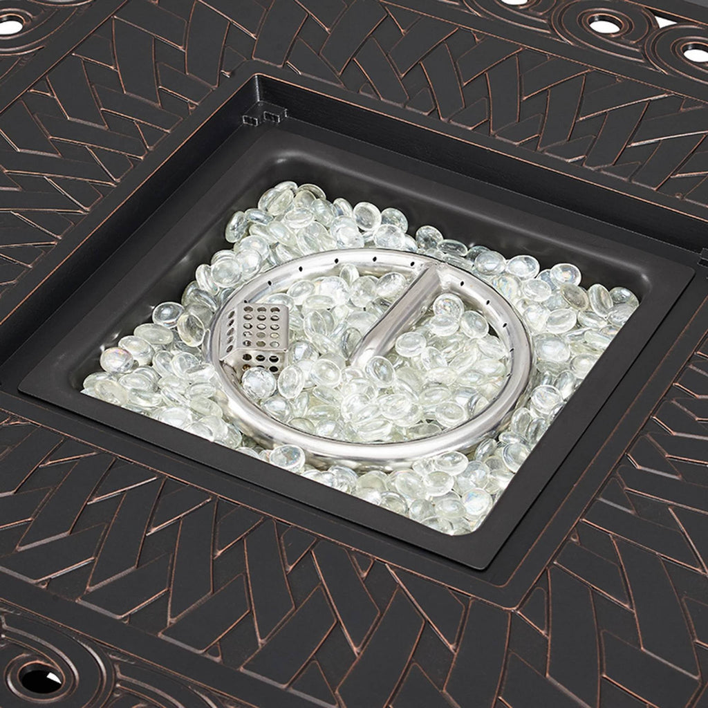 Antique Bronze Square Aluminum Fire Pit V578