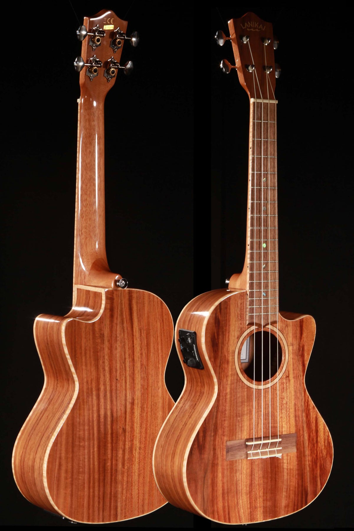 Solid Acacia Tenor Ukulele with Electronics K1068
