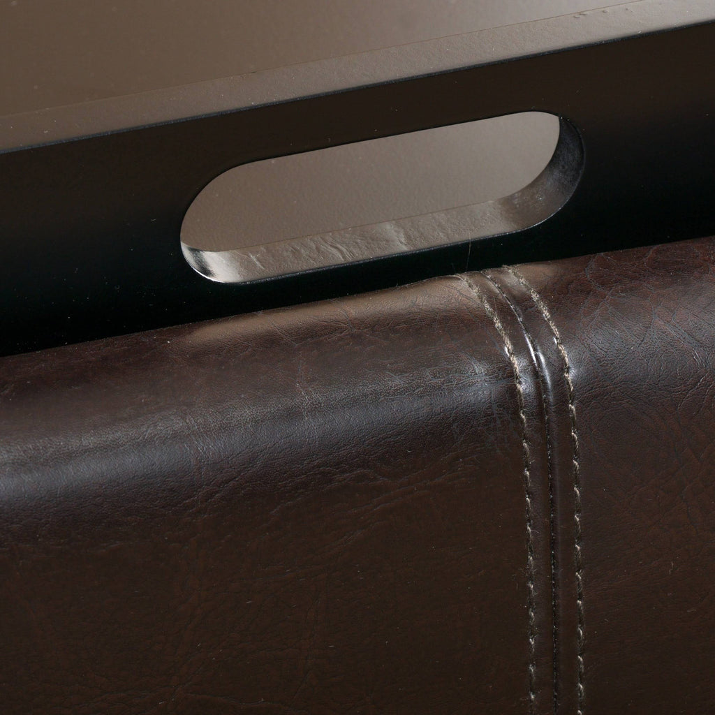Brown Storage Ottoman L1729
