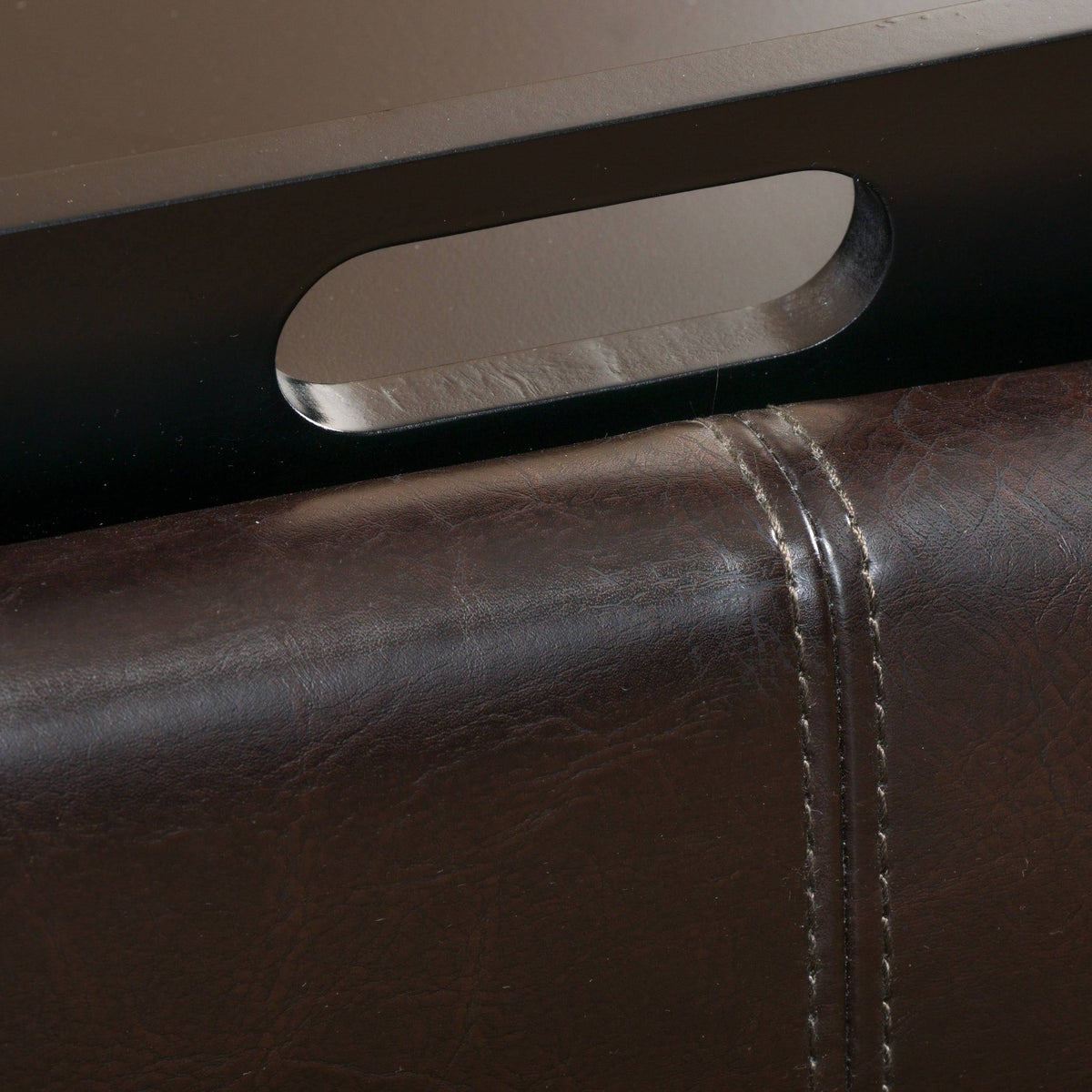 Brown Storage Ottoman L1729