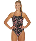 Black-Red One Piece Swimsuit K38419