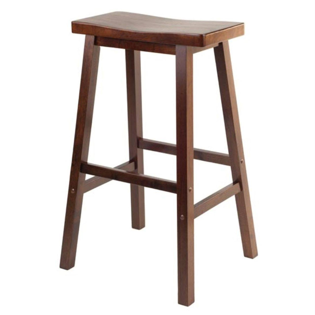Antique Walnut Saddle Seat Bar Stool E919