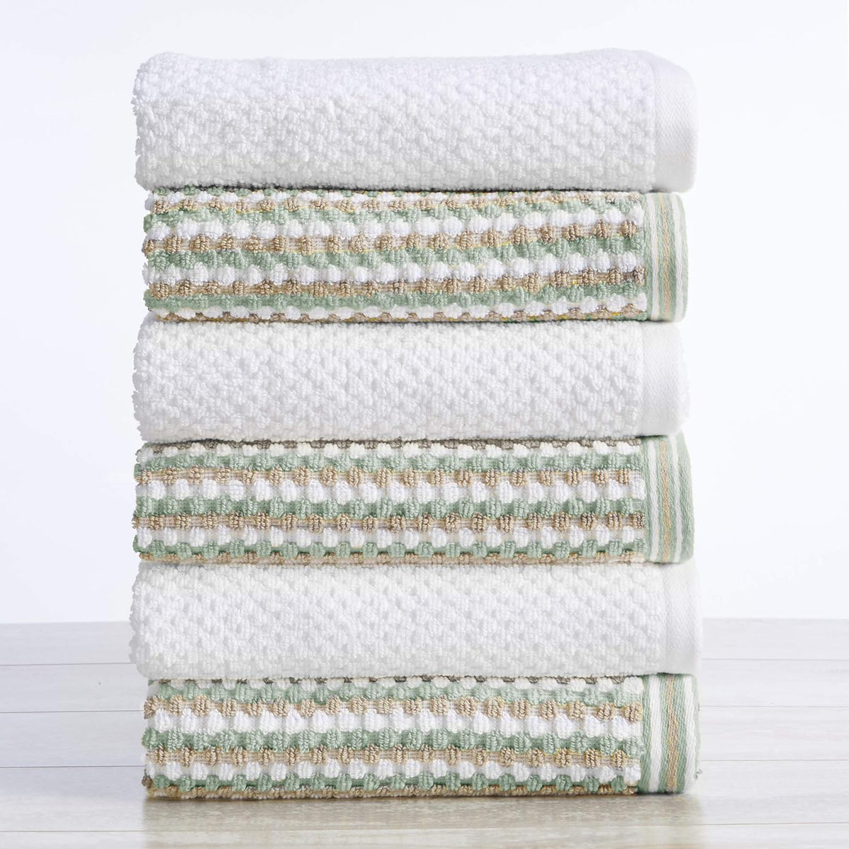 Light Grey Set of 4 Cotton Quick-Dry Bath Towels B8675