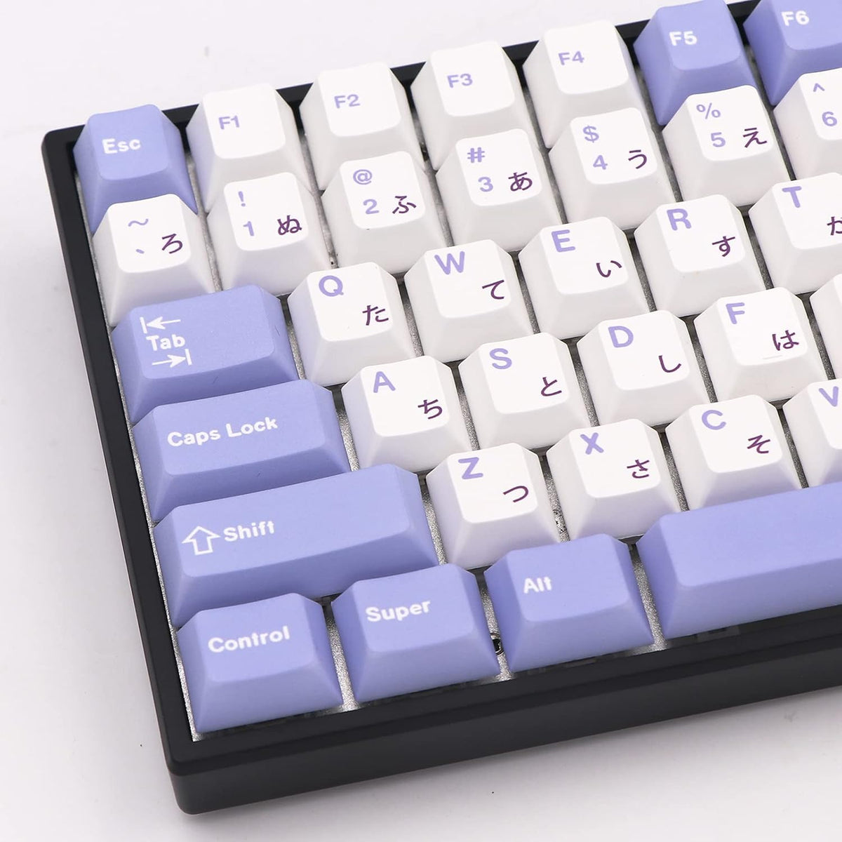 Purple White PBT Keycap Set for Mechanical Keyboards, 135 Key, Cherry Profile Q966176