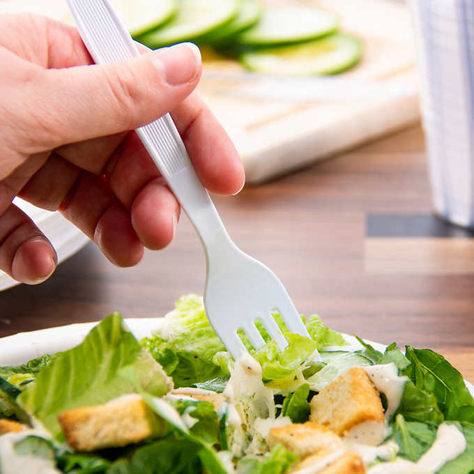Plastic Heavyweight Fork White 500ct G179803