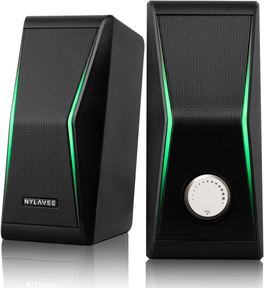 RGB Bluetooth Computer Speakers with Extra Bass, Pack of 2 I4583