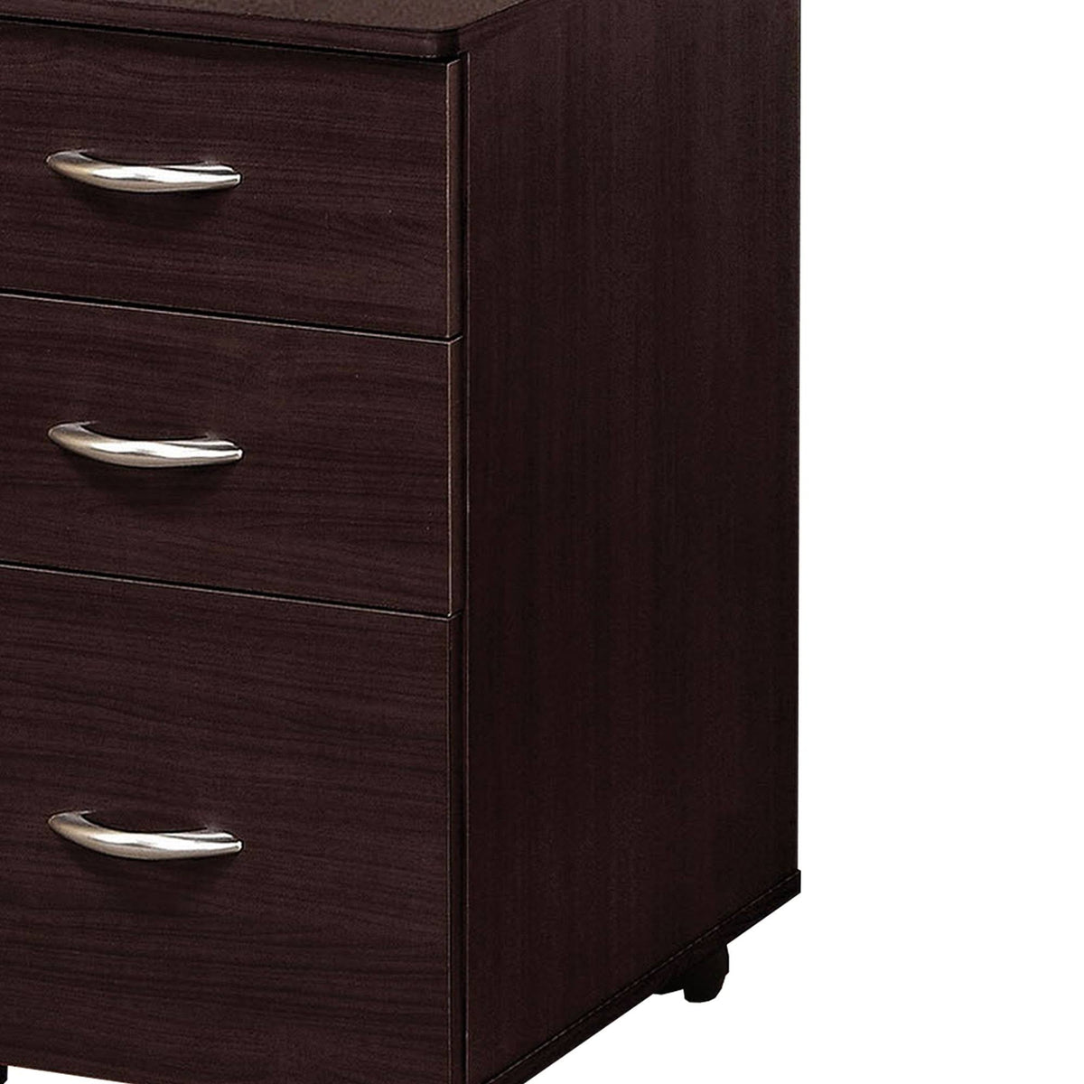 Espresso Brown 3-Drawer File Cabinet H101806
